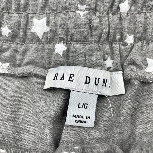 RAE DUNN Gray White Stars Pull On Lounge Shorts - Picture 5 of 7